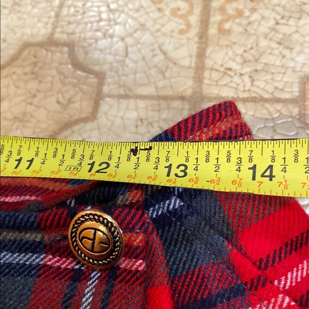 Vintage ILGWU Wool Red and Blue Plaid Women's Skirt Heitage Tweed Fall - Picture 7 of 13
